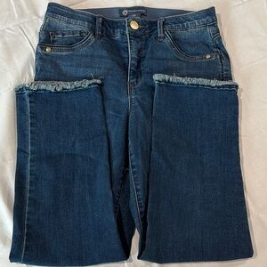 Democracy Dark Blue Frayed Jeans